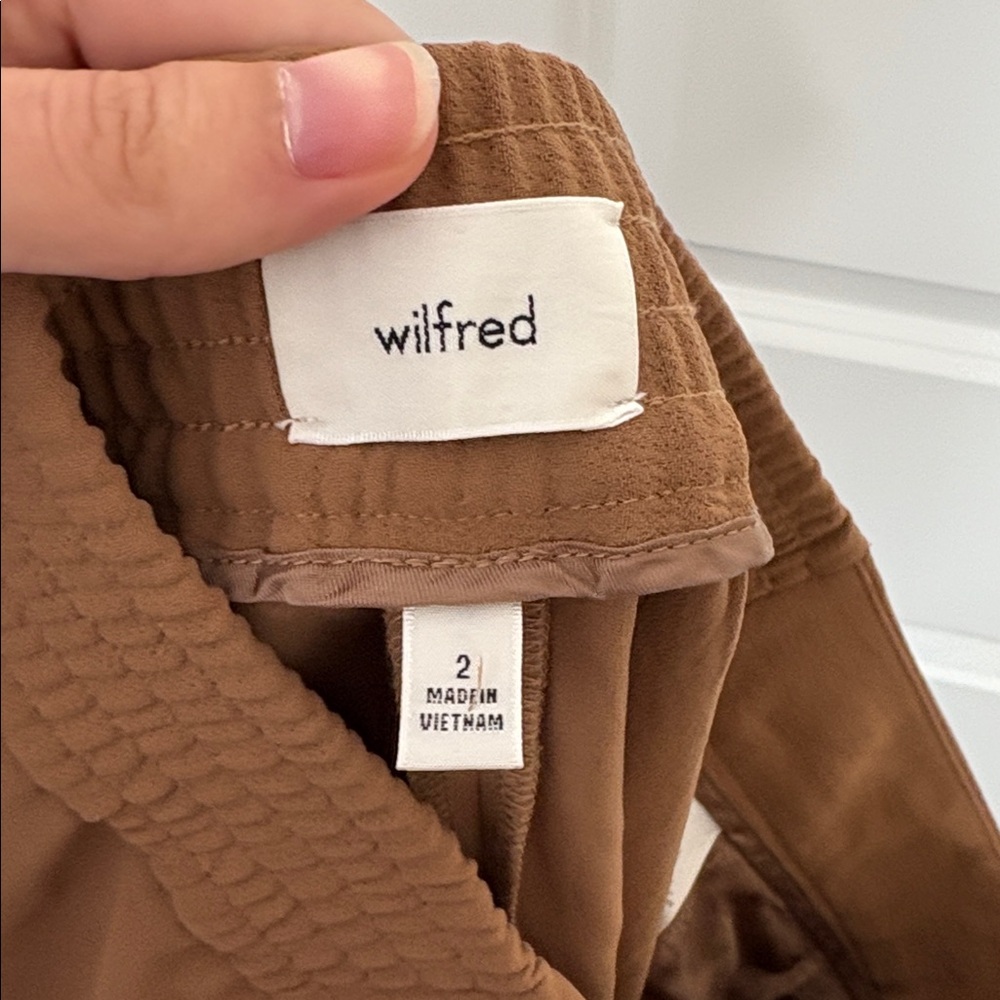 Aritzia Wilfred Alayna Pant Saville Gold Tan - Picture 7 of 8